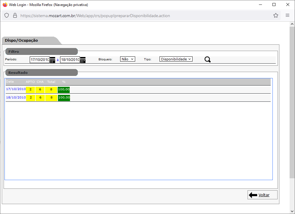 screenshot of Mozart Systems